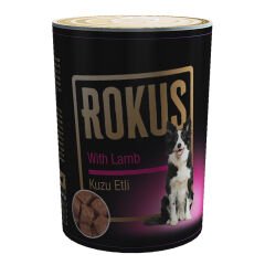Rokus Kuzu Parça Etli Konserve Köpek Maması 410 Gr