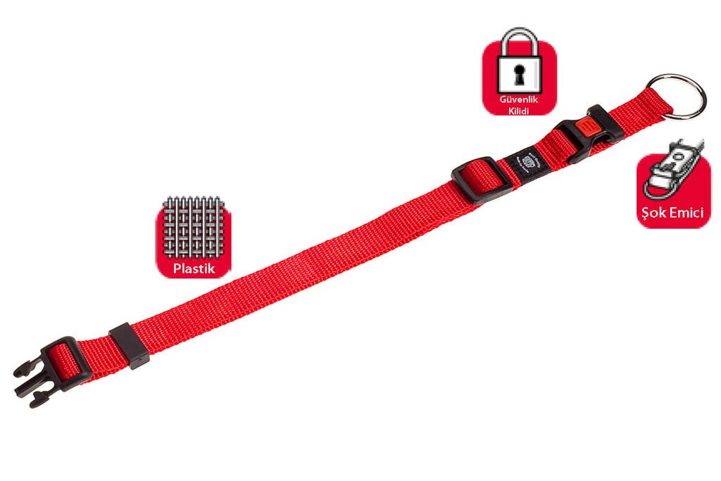 Karlie Kilitli Boyun Tasmasi L 45-65 Cm Kirmizi