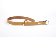 Doggie Eğitim Serisi Gerçek Deriden El Yapımı Ayarlı Köpek Eğitim Tasması 2 x 45-60 cm Kamel