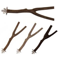 Doğal Ahşap Papağan Tüneği Küçük Kahverengi 10*20 cm