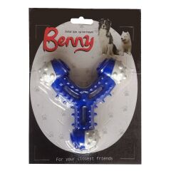 Benny Diş Kaşıma Köpek Oyuncağı Çatal 11 cm Mavi