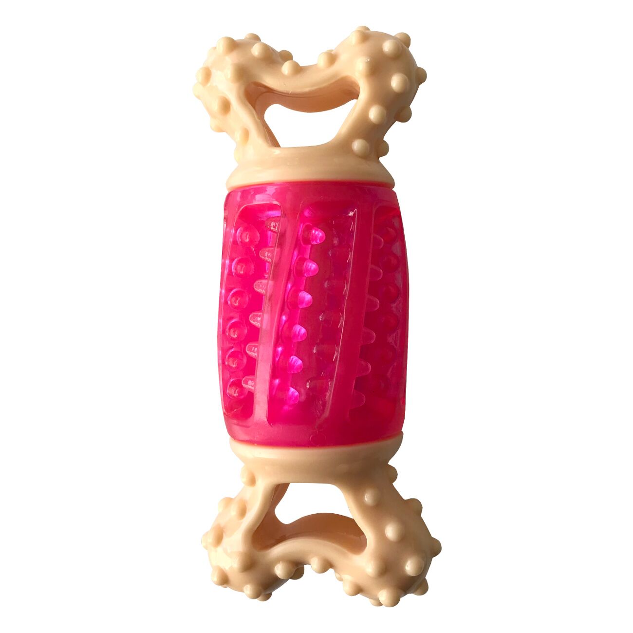 Playfull Sağlam Plastik Sesli Dental Köpek Oyuncağı 13x4cm Pembe