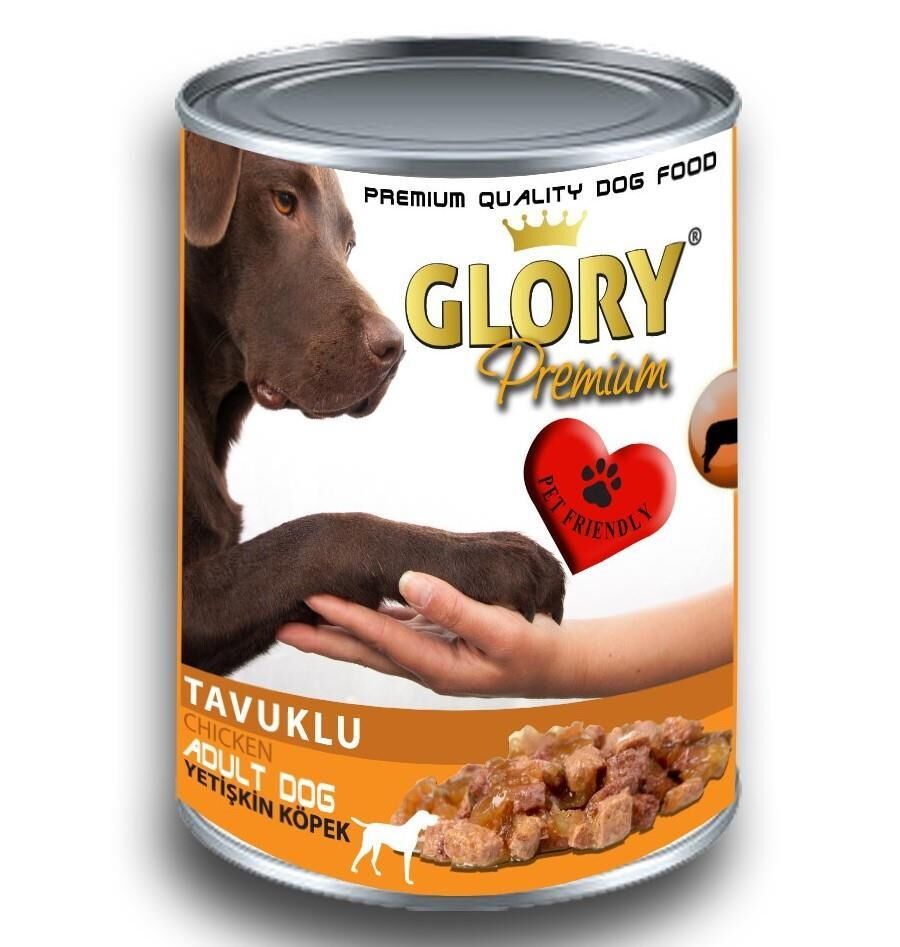 Glory Tavuk Etli Yetişkin Köpek Konserve Yaş Mama 400 gr