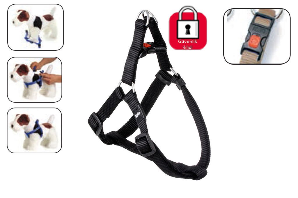 Karlie Kilitli Göğüs Tasma Xs 20-35Cm Siyah