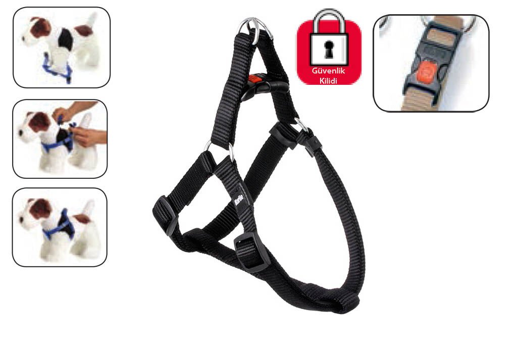 Karlie Kilitli Göğüs Tasma M 40-70 Cm Siyah