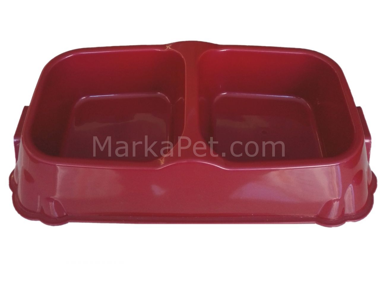 Eastland İkili Mama Kabı Kırmızı 2x1 Lt 35*18,5*8 cm