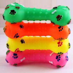 Sesli Dambıl Köpek Oyuncağı 19 cm Karışık Renk