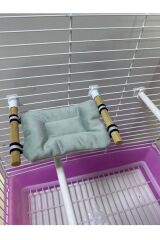 Renkli Kuş Yatağı, Yıkanabilir Kafese Takılabilen Yatak 12 cm x 13 cm