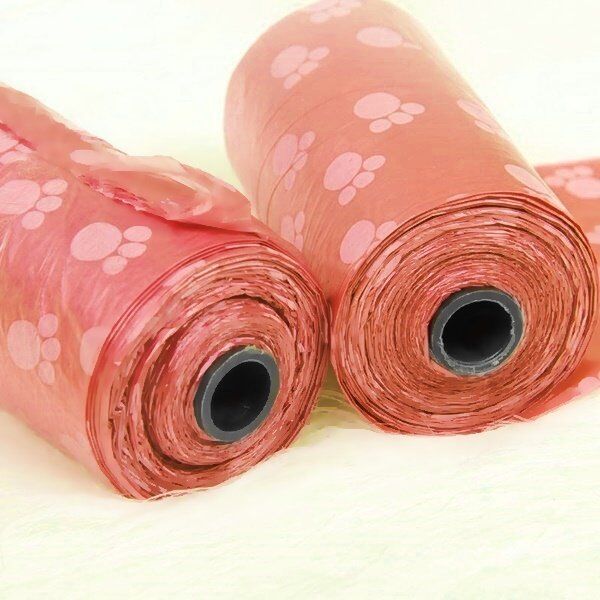 Köpek Tuvalet Poşeti Pati Desenli Üçlü Set Pembe