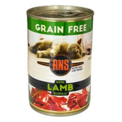 Ans Tahılsız Parça Kuzu Etli Kedi Konserve Mama 415 gr