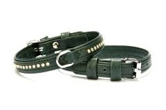 Doggie Flotter Deri Swarovski Kristal Taşlı Köpek Boyun Tasması 1,5 x 24-30 cm Kamel