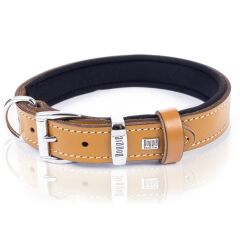 Doggie El Yapımı Konforlu Deri Köpek Tasması 2,5x37-45 cm Camel