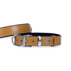 Doggie El Yapımı Konforlu Deri Köpek Tasması 2,5x37-45 cm Camel