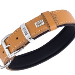 Doggie El Yapımı Konforlu Deri Köpek Tasması 3x42-50 cm Kamel
