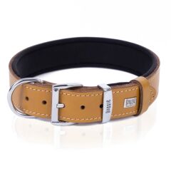 Doggie El Yapımı Konforlu Deri Köpek Tasması 3,5x47-55 cm Kamel