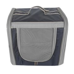 Markapet Çift Cam Kedi Köpek Taşıma Çantası 32x40x42 cm Lacivert