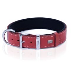 Doggie El Yapımı Konforlu Deri Köpek Tasması 3,5x52-60cm Kırmızı