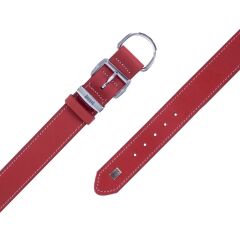 Doggie El Yapımı Konforlu Deri Köpek Tasması 3,5x52-60cm Kırmızı