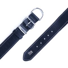 Doggie El Yapımı Konforlu Deri Köpek Tasması 4x52-60 cm Siyah