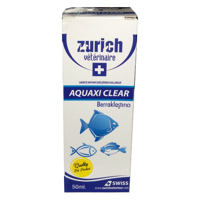 Zürich Aquaxi-Clear Akvaryum Berraklaştırıcı Çözelti 50 ml