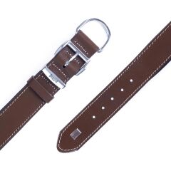 Doggie El Yapımı Konforlu Deri Köpek Tasması 4x57-65 cm Kahverengi