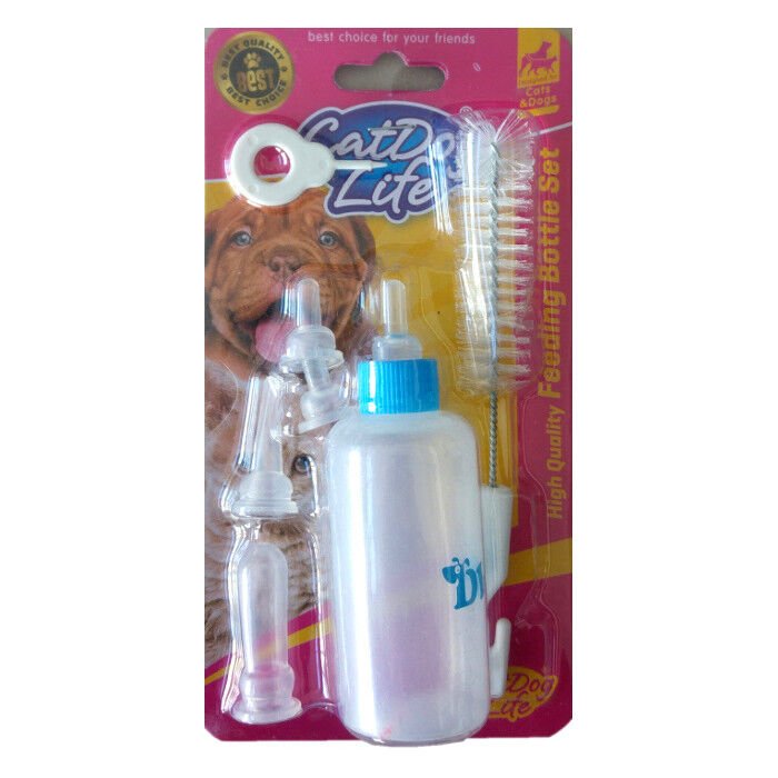 Kedi Köpek Biberonu 60 ml 3 Yedekli + Fırça