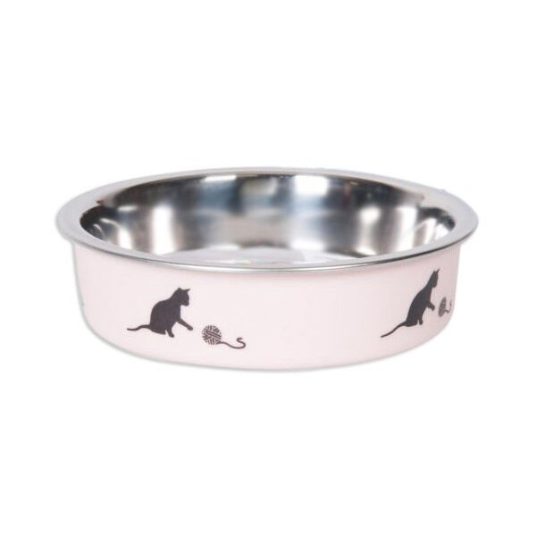 Karlie Çelik Kedi Mama Kabi Pembe 160Ml