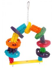 Eastland ahşap tünekli kuş oyuncağı 24/39 cm