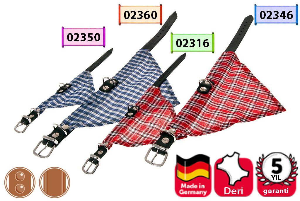 Karlie Deri Bandanali Boyun Tasma 62Cm Kirmizi