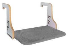 Ahşap Kedi Kalorifer Peteği Radyatör Yatağı 32 cm x 50 cm Gri ( 15 kg )