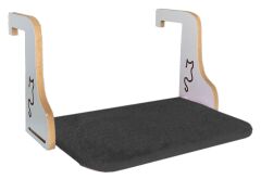 Ahşap Kedi Kalorifer Peteği Radyatör Yatağı 32 cm x 50 cm Koyu Gri ( 15 kg )
