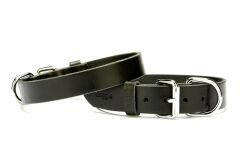 Doggie Deri El Yapımı Köpek Boyun Tasması 3x50-58 cm Siyah
