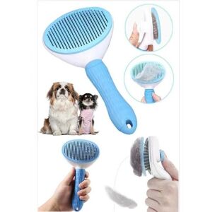 Karamel Pet Kendini Temizleyen Tuşlu Kedi Köpek Tarağı Mavi  10 x 20 cm
