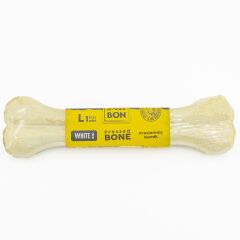 Delibon 22cm Deri Köpek Çiğneti Pres Kemik 1x22cm Beyaz