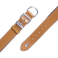 Doggie Konfor Deri El Yapımı Köpek Boyun Tasması 5x50-60 cm Kamel