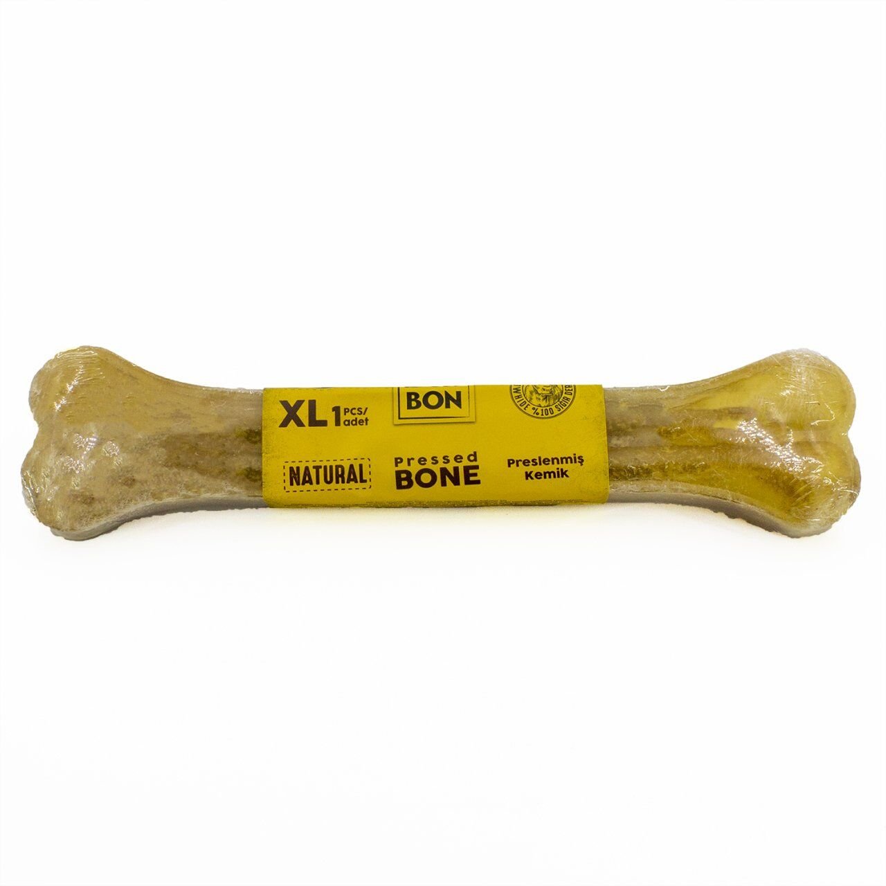 Delibon 27cm Deri Köpek Çiğneti Pres Kemik 1x27cm Natural