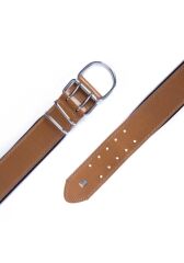 Doggie Konfor Deri El Yapımı Köpek Boyun Tasması 6x55-65 cm Kamel