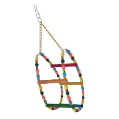 Markapet Renkli Boncuklu Ve Merdivenli Damla Kuş Salıncağı 9-24 cm