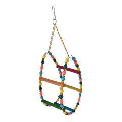 Markapet Renkli Boncuklu Ve Merdivenli Damla Kuş Salıncağı 9-24 cm