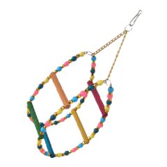 Markapet Renkli Boncuklu Ve Merdivenli Damla Kuş Salıncağı 9-24 cm