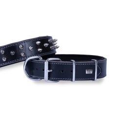 Doggie Ektsra Çivili Köpek Boyun Tasması 4x57-65 cm Siyah