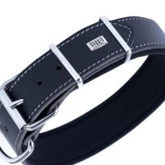 Doggie Ektsra Çivili Köpek Boyun Tasması 4x57-65 cm Siyah
