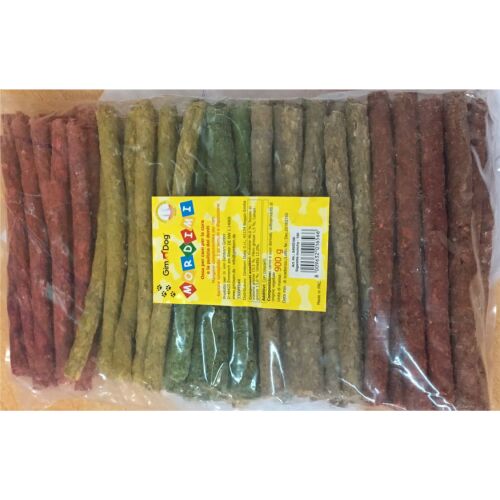 Gimdog Mordimi munchy çubuk 12,5cm , 9-10mm , 100lü , 900gr , Karışık Renkler