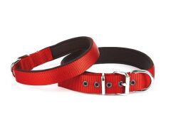 Doggie Konfor Seri Dokuma Köpek Boyun Tasması 4x47-55cm Kırmızı