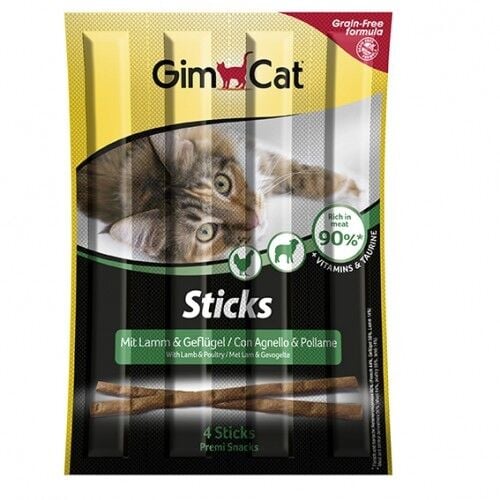 Gimcat Sticks Kuzu Etli Tavuklu Kedi Ödül Çubukları 4 Adet