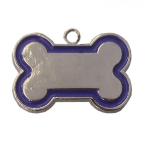 Kemik Şekilli Kedi Köpek İsimlik Aksesuar 2,5*4 cm Mor
