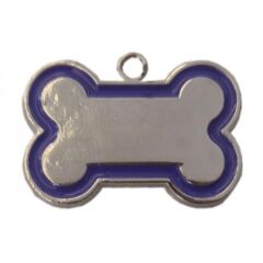Kemik Şekilli Kedi Köpek İsimlik Aksesuar 2,5*4 cm Mor