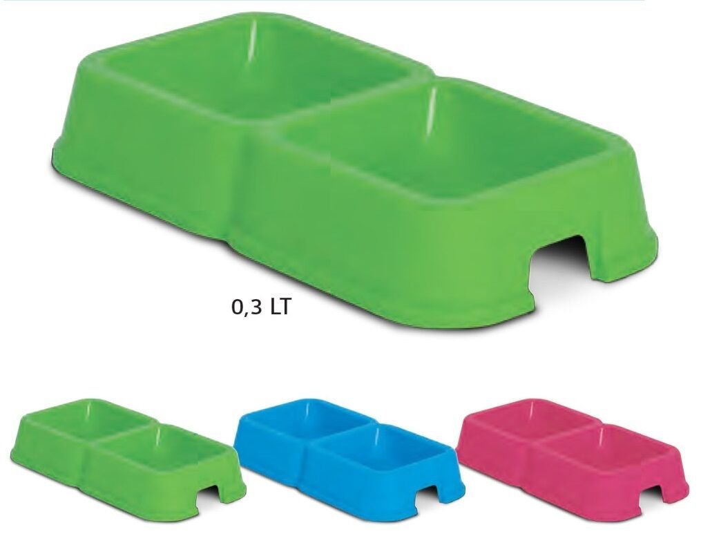 MP Viola İkili Kedi Köpek Mama ve Su Kabı 300 + 300 ml