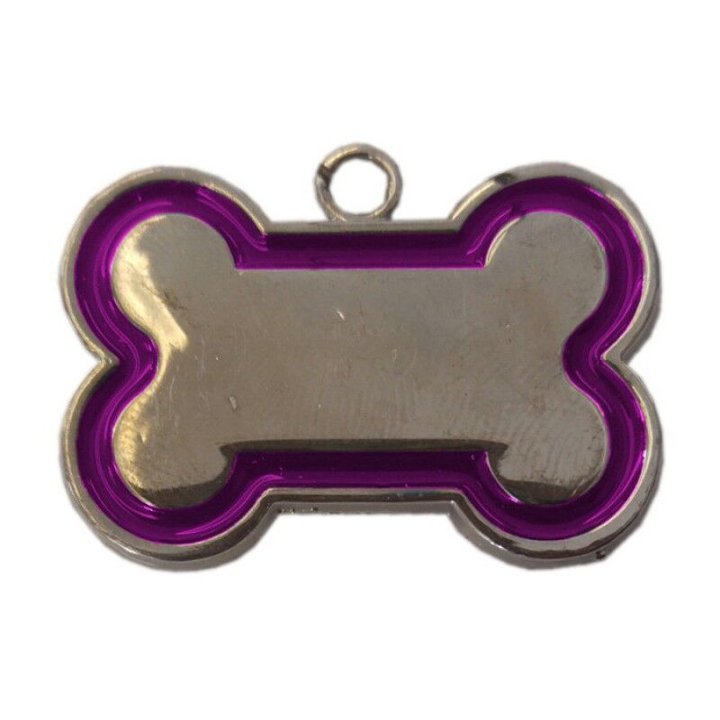 Kemik Şekilli Kedi Köpek İsimlik Aksesuar 2,5*4 cm Pembe