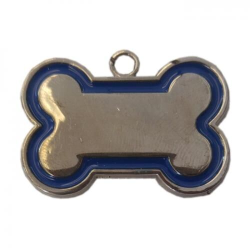 Kemik Şekilli Kedi Köpek İsimlik Aksesuar 2,5*4 cm Mavi